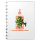 PSD – コリアンダーが嫌いな人のためのユーモアノート ノートブック (正面)