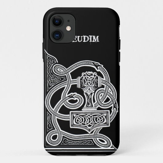 Pseudim Mjolnir Black Case-Mate iPhoneケース (裏面)