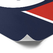 PSGカラーズサッカーパーソナライズされたシャツポスター ポスター (角)