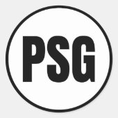 PSG – ペテルブルククラシックラウンドステッカー ラウンドシール (正面)