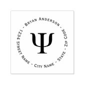 Psiシンボル差出人住所の自動手書きスタンプ セルフインキングスタンプ (デザイン)