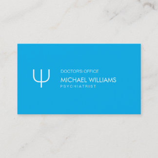 Psicólogo - Profesional elegante símbolo azul 名刺