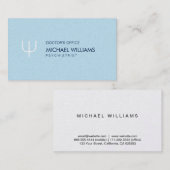 Psicólogo - Profesional elegante símbolo celeste 名刺 (正面/裏面)