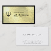 Psicólogo - Profesional elegante símbolo dorado 名刺 (正面/裏面)