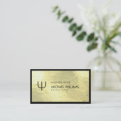 Psicólogo - Profesional elegante símbolo dorado 名刺 (スタンド正面)