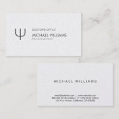 Psicólogo - Profesional elegante símbolo plata 名刺 (正面/裏面)