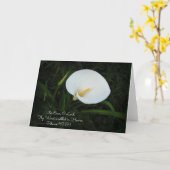 Pslams 119のオランダカイウのLillyの挨拶状 カード (黄色い花)