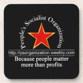 PSO URLのロゴblk 2 コースター (正面)