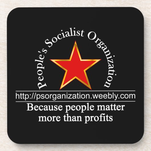 PSO URLのロゴblk 2 コースター (正面)