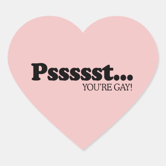 PSSST... LGBTQ+なあなたへ ハートシール (正面)