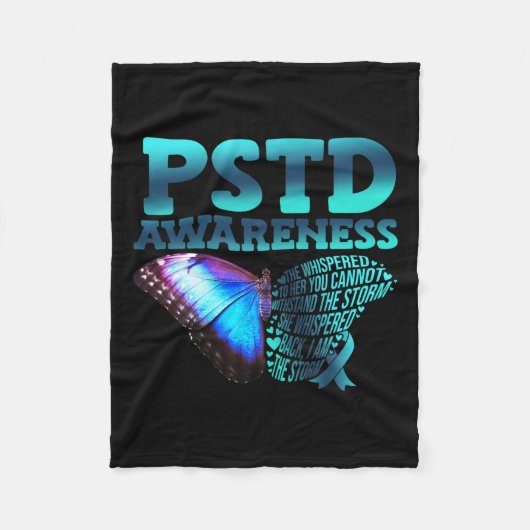 Pstd認識度外傷後ストレス障害お尻 フリースブランケット (正面)