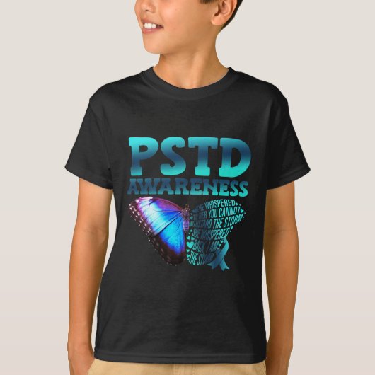 Pstd認識度外傷後ストレス障害お尻 Tシャツ (正面)