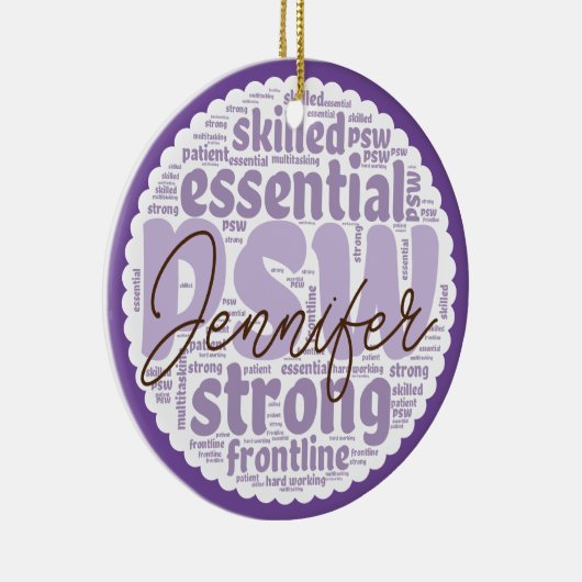 PSWパーソナライズされた セラミックオーナメント (右)