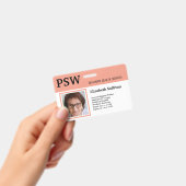 PSWヘルスケアまたは病院従業員の写真IDバッジ バッジ (手持ち)