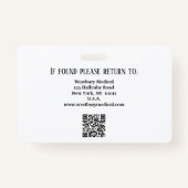 PSWヘルスケアまたは病院従業員の写真IDバッジ バッジ (裏面)