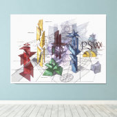 PSW — the word of state. キャンバスプリント (インサイチュ (ウッドフロア))