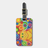 Psy猫delicの「文字」の荷物のラベル ラゲッジタグ (正面縦)