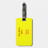 Psy猫delicの「文字」の荷物のラベル ラゲッジタグ (裏面縦)