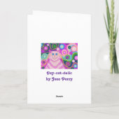 PSY-CATの妻のグルービー誕生日カード カード (裏面)