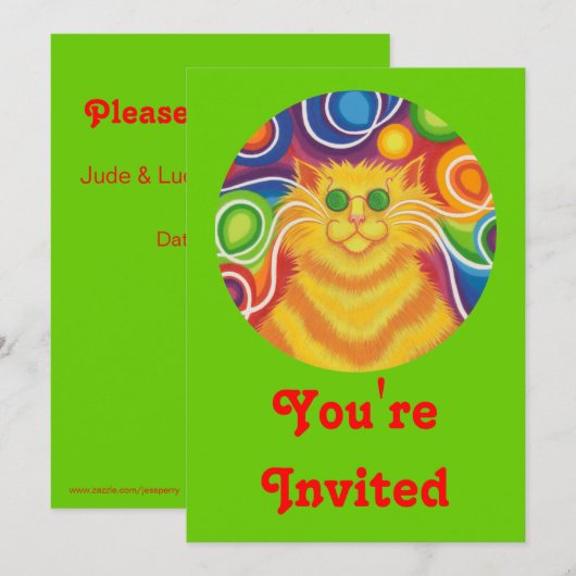 PSY-CATの招待されました 招待状 (正面/裏面)