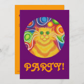 PSY CAT主催のパーティー・パープル 招待状 (正面/裏面)