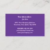 PSY-cat-delicピンクのポートレート紫色の背中 名刺 (裏面)