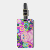 Psy-cat-delicピンクの'文字'ラゲッジタグ ラゲッジタグ (正面縦)