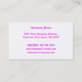 PSY-cat-delicピンク丸いポートレート白 名刺 (裏面)