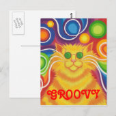 Psy-cat-delic 'Groovy'ポストカード垂直 ポストカード (正面/裏面)