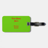 PSY-CAT-DLICラウンド'文字'ラベル緑 ラゲッジタグ (裏面横)