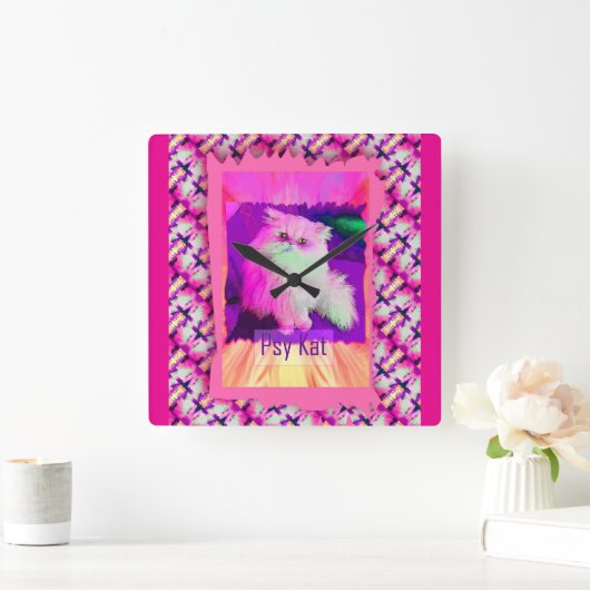 Psy Kat eWatch スクエア壁時計 (ホーム)