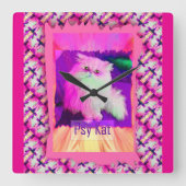 Psy Kat eWatch スクエア壁時計 (正面)