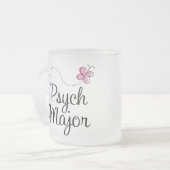 Psychのかわいい専攻のなギフト フロストグラスマグカップ (正面左)