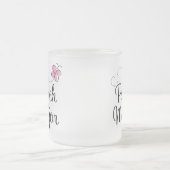 Psychのかわいい専攻のなギフト フロストグラスマグカップ (中央)