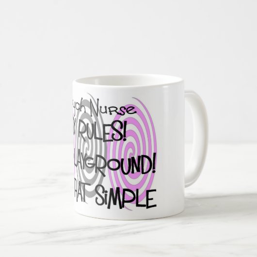 psychのナースの笑わされるなコーヒー・マグ コーヒーマグカップ (正面右)