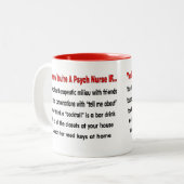 Psychのナースを…あなたは知っています ツートーンマグカップ (正面左)