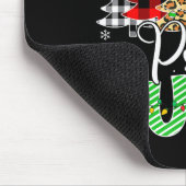 Psych Nurse Xmas Tree Leopard Red Plaid Christmas  マウスパッド (コーナー)
