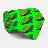 Psychadelicのカメのタイ-ライムグリーン ネクタイ (ロール)