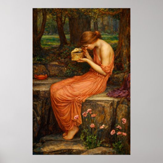 Psyche Opening the Golden Box by Waterhouse ポスター (正面)
