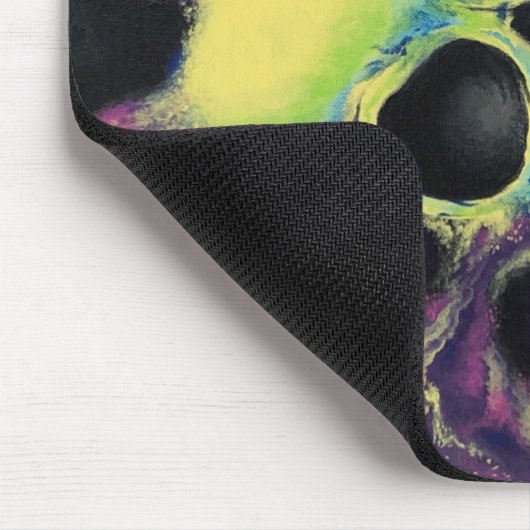 "Psychedelia" Skull Cluster Art Designer Mouse Pad マウスパッド (コーナー)