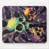 "Psychedelia" Skull Cluster Art Designer Mouse Pad マウスパッド (正面)