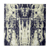 psychedelic abstract art black and white タイル (正面)