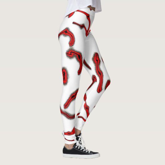 Psychedelic Abstract Leggings – Neon Art Pattern レギンス (右)