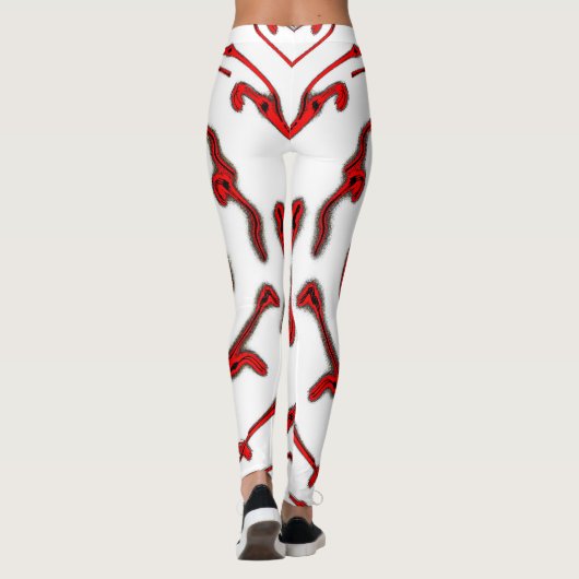 Psychedelic Abstract Leggings – Neon Art Pattern レギンス (裏面)