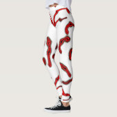 Psychedelic Abstract Leggings – Neon Art Pattern レギンス (左)