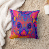 psychedelic Australian Bushtailed possum クッション (ブランケット)