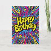 psychedelic birthday card カード (正面)