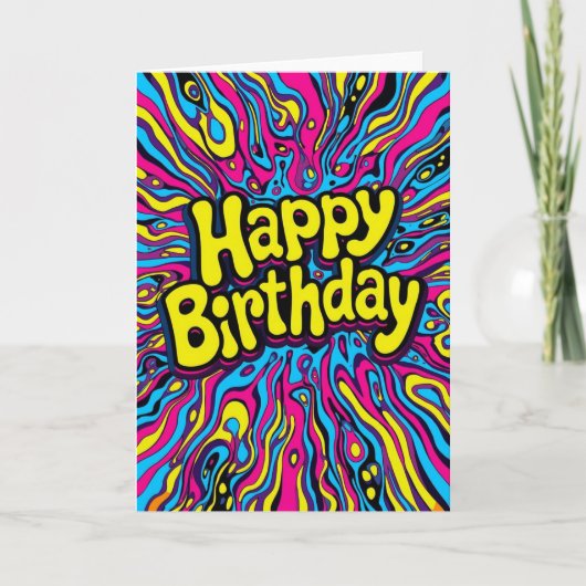 psychedelic birthday card カード (正面)