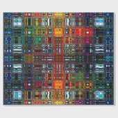 Psychedelic Bright Spot Light Wrapping Paper ラッピングペーパー (フラット)