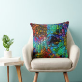 Psychedelic Bubble Burst Abstract Daisies  クッション (椅子)